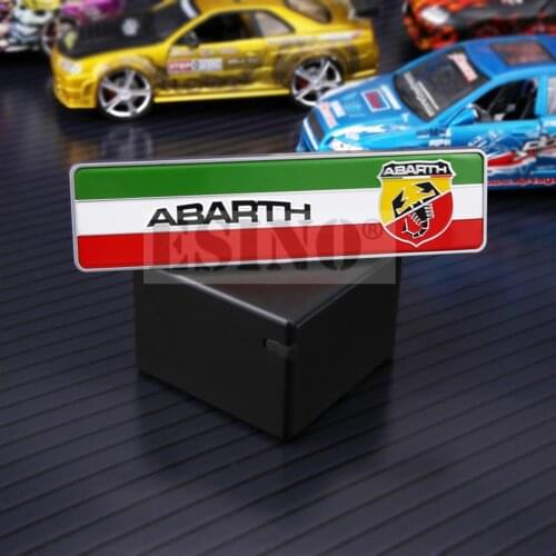 10 x Newest 3D Car Trunk ABS Badge Emblem For Abarth Sticker Accessories Adhesive Motocross Logo Car Styling Badge Decal