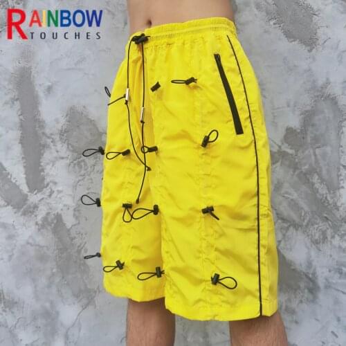 Rainbowtouches Mens Shorts 2021 New Web Celebrity Slapstring Shorts Hip-Hop High Street Mens Athletic Half Pants