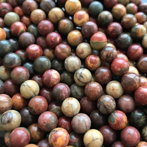 4/6/8/10/12MM Polish Blood Red Turquoise Jade Gemstone Natural Stone Beads For Jewelry Making Spacer Diy Bracelet Necklace