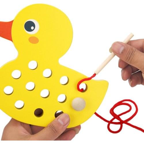 Montessori Kids Educational Toys Wooden Toys Worm eat Fruit Apple Pear Duck Wooden Puzzle Games for Children Gifts 1 2 3 Years