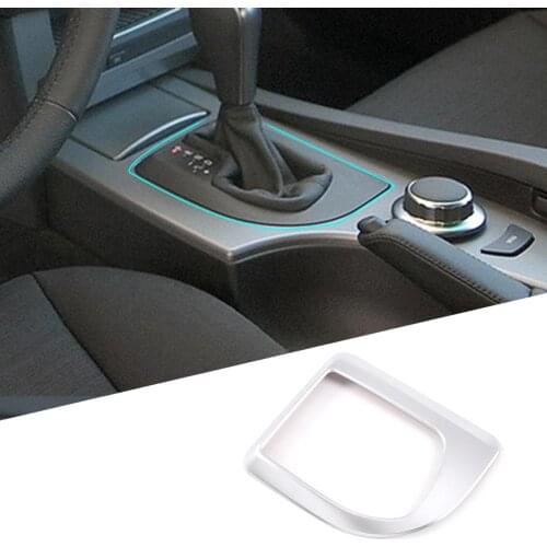 For BMW E605 series automotive accessories 2004-2007 ABS chrome/carbon Fiber Textured Gear Trim rack shift handle panel trim pan