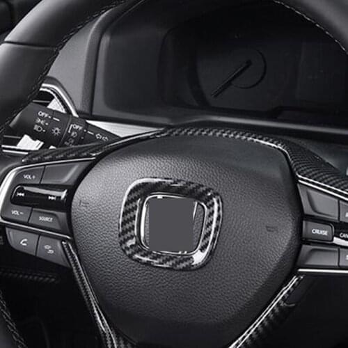 For Honda Insight 2018 2019 ABS Matte and Carbon fibre Car Steering wheel Button frame Cover Trim car styling Accessories 1pcs