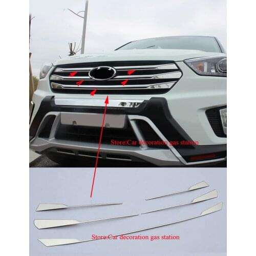 For Hyundai ix25 creta accessories grille front Racing Grille Cover trim Exterior decoration Chromium Styling products 2015-2017