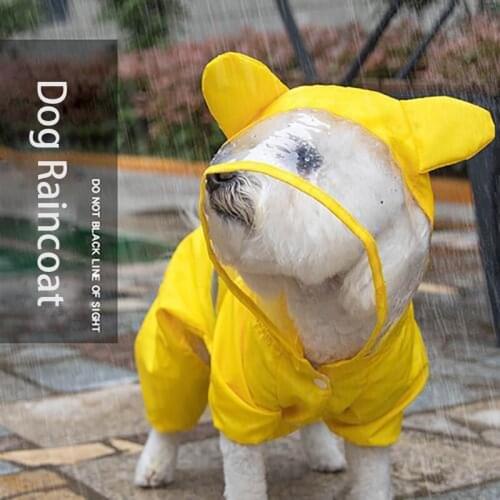 Dog Clothes Cute Cartoon Pet Cat Dog Raincoat Puppy Small Dog Rain Coat Waterproof JacketFor Dogs Soft Breathable Mesh Perro