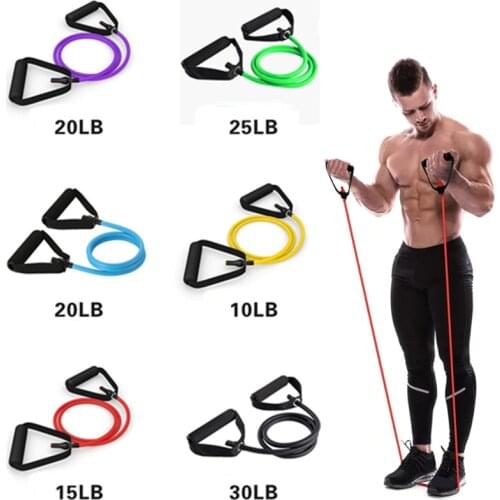 120cm Workout Pull Rope 5 Levels Resistance Bands Fitness Rope Rubber Bands Tensile Expander for Yoga Fitness Exercise Training
