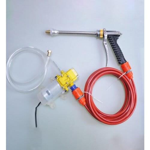 Electric High Pressure Water Gun Car Wash Pump 12V 60W, 2 Modes, 4.5L/min, Home Auto Wash Maintenance Cleaner Care with Hose