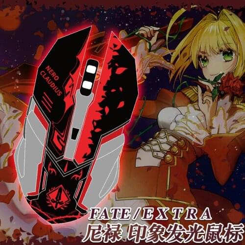 Fate FGO Jeanne D'Arc Alter Joan of Arc Nero Claudius LED Lighting Wired Mouse Computer Adjustable Game Gamer E-sports Gift