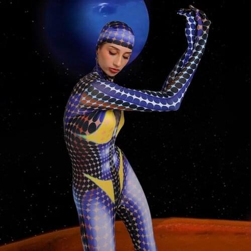 Holographic Clothes Gogo Dancer Costume Festival Outfit Nightclub Costume Pole Dance Wear Western Wear DJ DS Clubwear DL7816