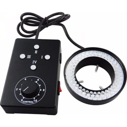Ring Light 62mm 72 LED Microscope Camera Illuminator Flash Lens 95-115mm working distance +/-6500K Color Temperature