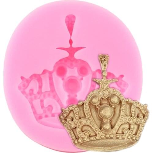 Crowns Shape Silicone Mold DIY Party Fondant Cupcake Topper Decorating Tools Chocolate Gumpaste Polymer Clay Resin Candy Moulds