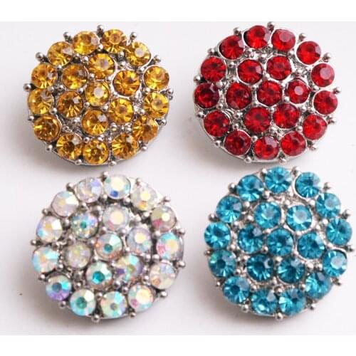 XH3522 18mm crystal Metal Snap button jewelry