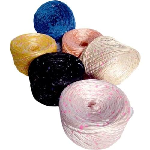50g/Lot Mercerized cotton Yarn for hand knitting sequin crochet yarn to knit lace line Knitted DIY threads needlework handmake
