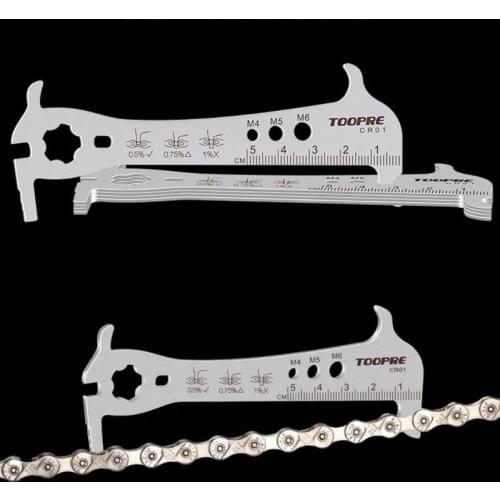 2021 New 6 in 1 Bike Chain Length Checker Stainless Steel Bicycle Chain Gaue Measure Tool