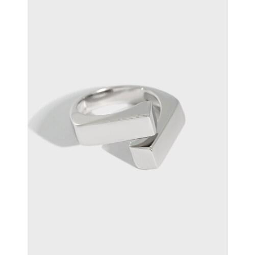 New Real 925 Sterling Silver Cross Rings For Women Punk Jewelry 2021, Simple Finger Ring Female Party Gold Color Accessories