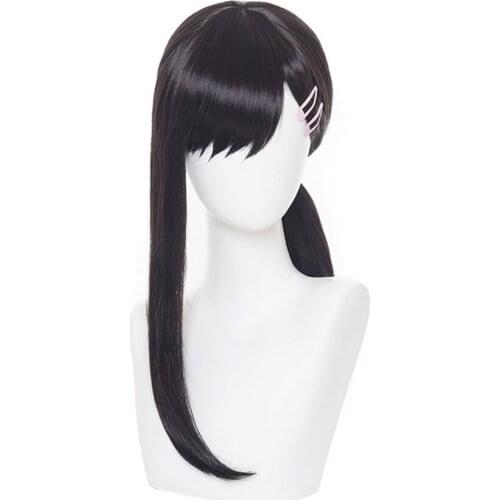 Anime Chainsaw Man Higashiyama Kobeni Black Cosplay Wig Synthetic Hair Halloween Party Wigs For Women
