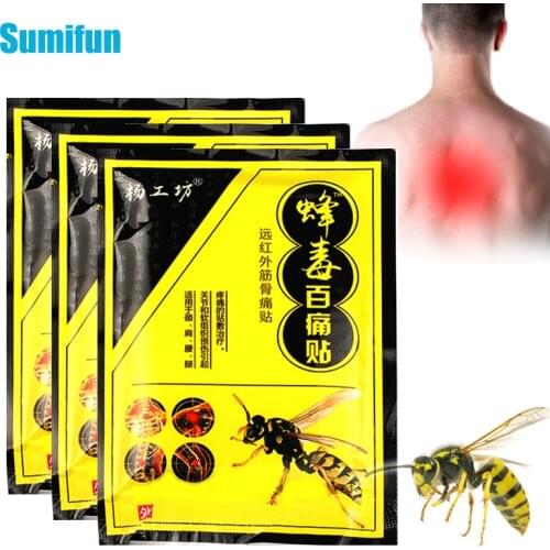 8/16/24pcs Bee Venom Pain Relief Patch Lumbar Spine Rheumatoid Neck Shoulder Body Sprain Orthopedic Arthritis Plasters C2166
