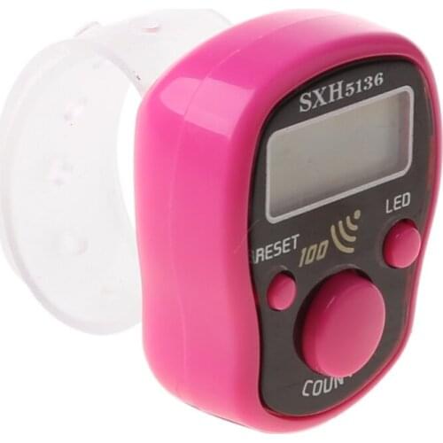Portable Wrist Digital Electronic Counter with LED Light and Sound Finger Tool