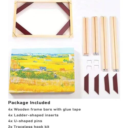DIY Pine Wooden Painting Frame Custom Photo Frame Wood Picture Frame for Poster Wall Canvas Painting Cadre
