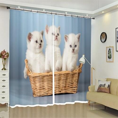 Customized Animal Luxury 3D Blackout Window Curtain Drapes For Living room Bed room Hotel Wall Tapestry Cortinas