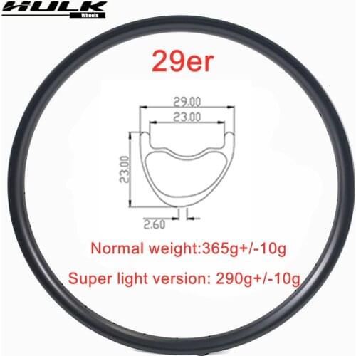 Super light 29 inch Asymmetric Carbon Mountain Bike Rim 29er 29mm Width 23mm Depth XC AM carbon rim 29" carbon mtb rim