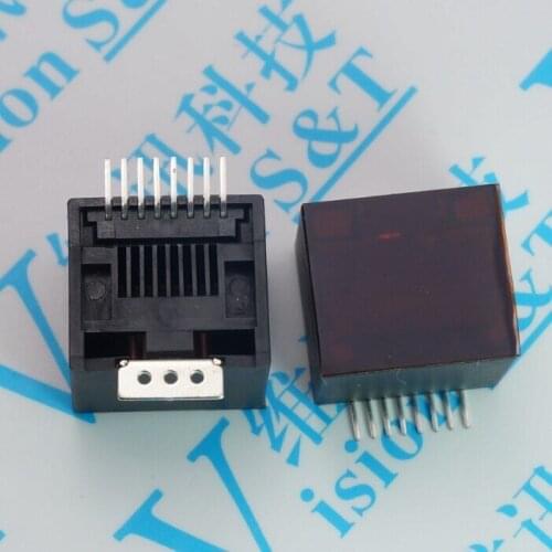 RJ45 Stand Up Network Socket Subsidies Piece Type Lamp Elastic 8P8C Black 180 Degree Vertical Cable Female Seat