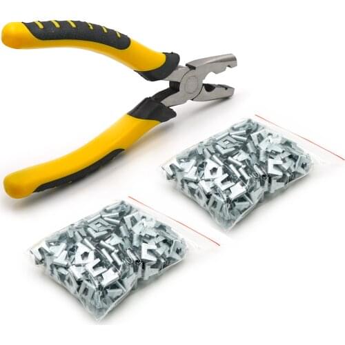 1Set Chicken Quail Bird Rabbit Pet Cage Installation And Repair Tool Catch The Clamp Pliers Bayonet Nail 300 Nails 1 Pliers