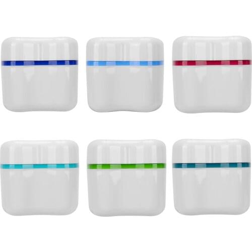 Dental Health Dentures Retainer Mouthguards Storage Box Cleaning Teeth Case Container for Travel Denture Boxs