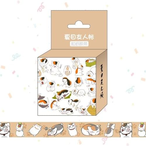 1.5cm*5m Anime Natsume Yuujinchou Cartoon Washi Tape Adhesive Tape DIY Scrapbooking Sticker Label Masking Tape