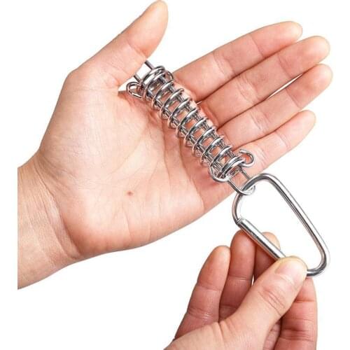 1 Set Steel Wind Rope Buckle Spring Hook High Strength Steel Rope Buckle For Camping Tent Hook Buckle Accessories