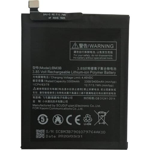 1x BM3B 3.85V 3400mAh / 13.0Wh Replacement Battery Replacement Battery BM3B For Xiaomi MIX 2 2S Batteries