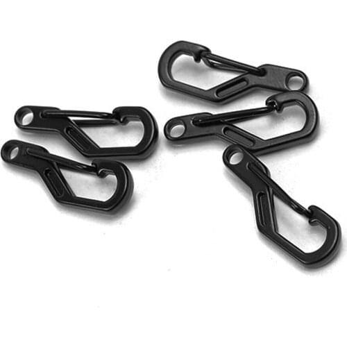 2PCS EDC Camping Equipment Mini Spring Claps Quickdraw Backpack Keychain Carabiners Outdoor Paracord Tool Survival Kits FW119