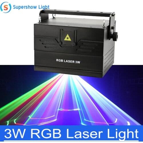 3W ILDA 3D Scan Stage Laser Light Wedding Party Profession Strong Beam DMX Lighting Club DJ Disco Animation Laser Projector