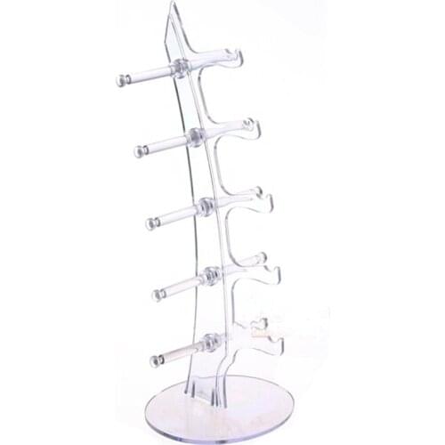 5 Pairs Sunglasses Glasses Show Rack Counter Display Stand Holder White