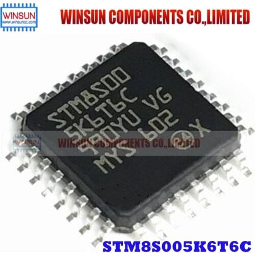 50PCS/LOT STM8S005K6T6C LQFP32 8S005K6T6C QFP Brand New Original