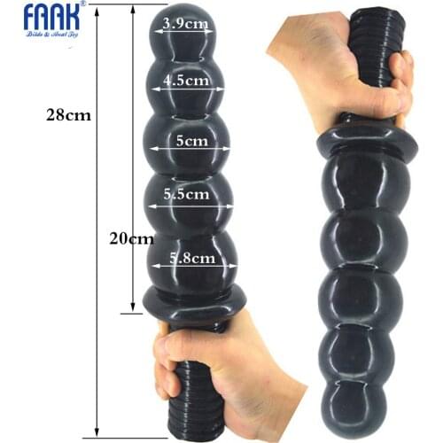Five Beads Anal Expander With Handle Penis Anal Plug Dildo Gourd Ball Couples Sex Toys