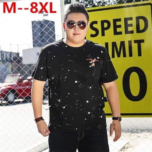 Plus size 10XL 9XL 8XL 6XL 5XL 4XL Summer New T Shirts Men Cotton Tie-Dyed Causal Short Sleeve Tops Loose Fit Plus Size