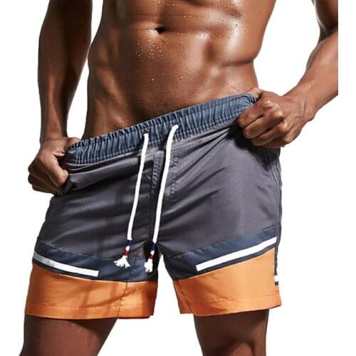 Brand Beach Board Shorts Mens Swimwear Swim Shorts Swimming Trunks Men Bermudas Surfing Swimsuit Quick Dry Patchwork Beachwear