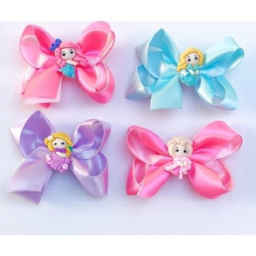 Boutique 20pcs Fashion Fairy Grosgrain Bow Hairpins Princess Bowknot Barrettes Hair Clips Hair Accessories for Girls Headwear