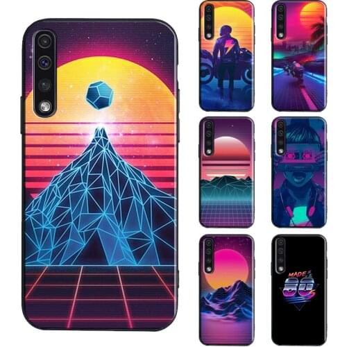 Synthwave 80s Retro Art Phone Case For Samsung A71 A51 A31 A11 A21S A20e A70 A50 A40 A10 A20 S A12 A32 A42 A52 A72