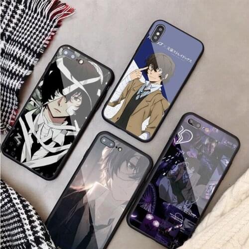 Bungou stray dogs Dazai Osamu Tempered Glass Case For iPhone 11 12Pro Max X XS MAX 8 7 6 5 Plus Phone Back Cover Case Shell