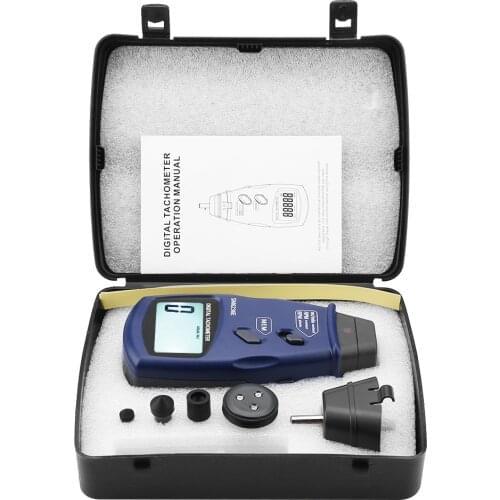 SM6236E Digital LCD Tach Rotation Meter Tester Contact Tachometer 5 Digits 18 Mm Measuring Tools Photoelectric Tachometer