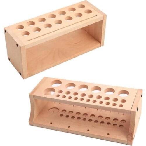 Wooden Leather Tools Storage Box Shelf Leather Tool Organizer Leathercraft Tools Holder Punch Tools Storage Box Organizer