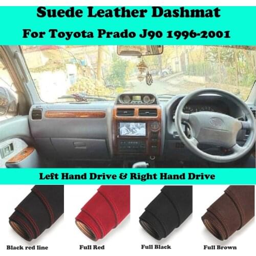 For Toyota Prado j90 1996 1997-2001 Suede Leather Dashmat Dashboard Cover Pad Dash Mat Carpet Car-Styling Accessories LHD RHD