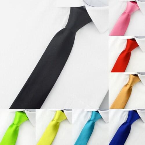 5cm Width Narrow Casual Arrow Skinny Tie Polyester Classic Solid Color Neckties Man Accessories Simplicity For Party Formal Ties