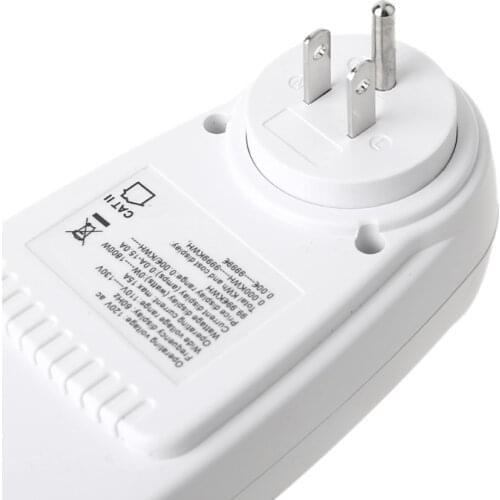 Plug in Power Meter Electricity Analyzer LCD Backlight Plug (US) in Socket Wattmeter, Volt Amps Watt kWh Consumption