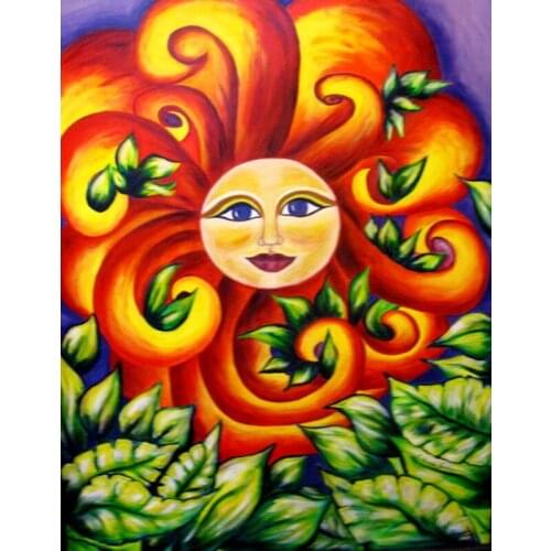 JMINE Div 5D Sun Flower sunflower Leaves Full Diamond Painting cross stitch kits art Plant 3D paint by diamonds