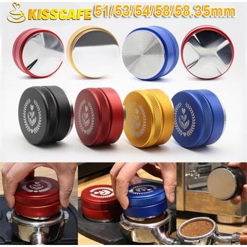 304 Stainless Steel Coffee Distributer Espresso Tamper 51mm to 58mm Angled Slopes Base Cafe Distribution Tools
