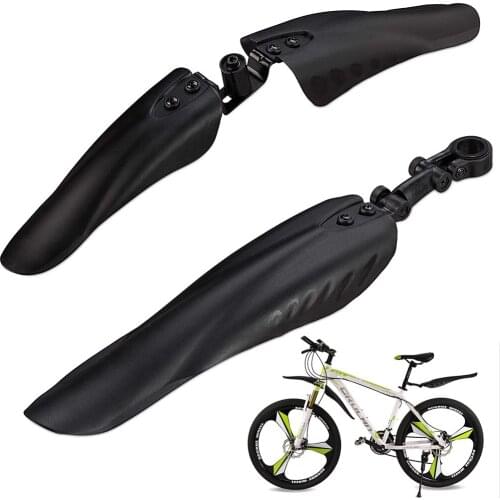Bicycle Mudguard Set Quick Release Mountain Bike Fender Lengthened Mud Front and Rear Mudguard for 24-28 inches Bicycles