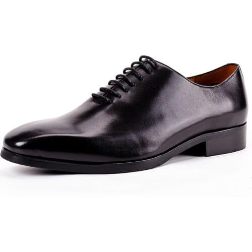 Flat Italy Handmade Red Oxfords for Men Luxury Genuine Leather Fashion Design Men Dress Shoes Black Wedding Footwear Square Toe