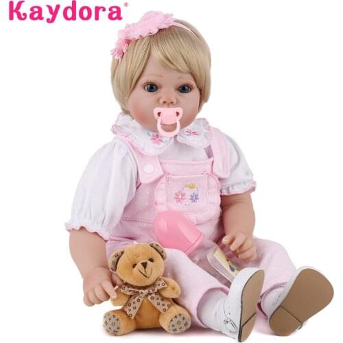 55CM Silicone Reborn Baby Doll 22 Inches Realistic Bebe Reborn Babies Princess Girls Birthday Gift lol Kids Toy Bonecas Kaydora
